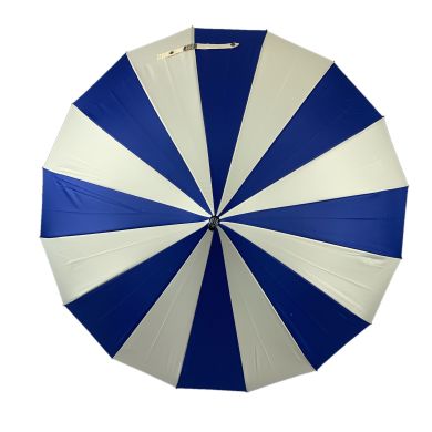 Boutique Classic Pagoda Umbrella in Blue and Cream