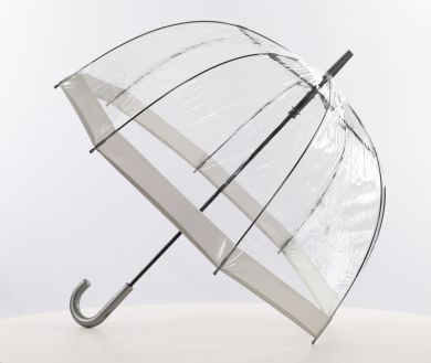 Everyday Clear Vinyl Dome Umbrella Silver