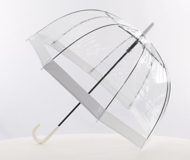 Everyday Clear Vinyl Dome Umbrella White