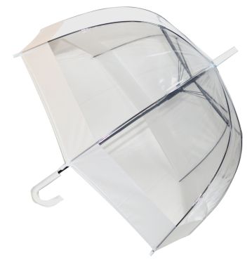 Everyday Auto Clear Dome Umbrella White STICK